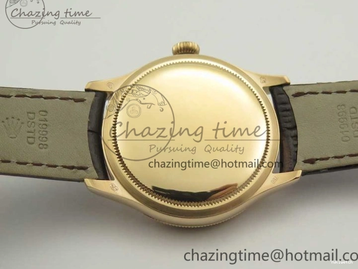 Best Leather Markers Edition Real A3165 Strap Date Brown RG Black Sticks 50519 on Dial Cellini MK 0408